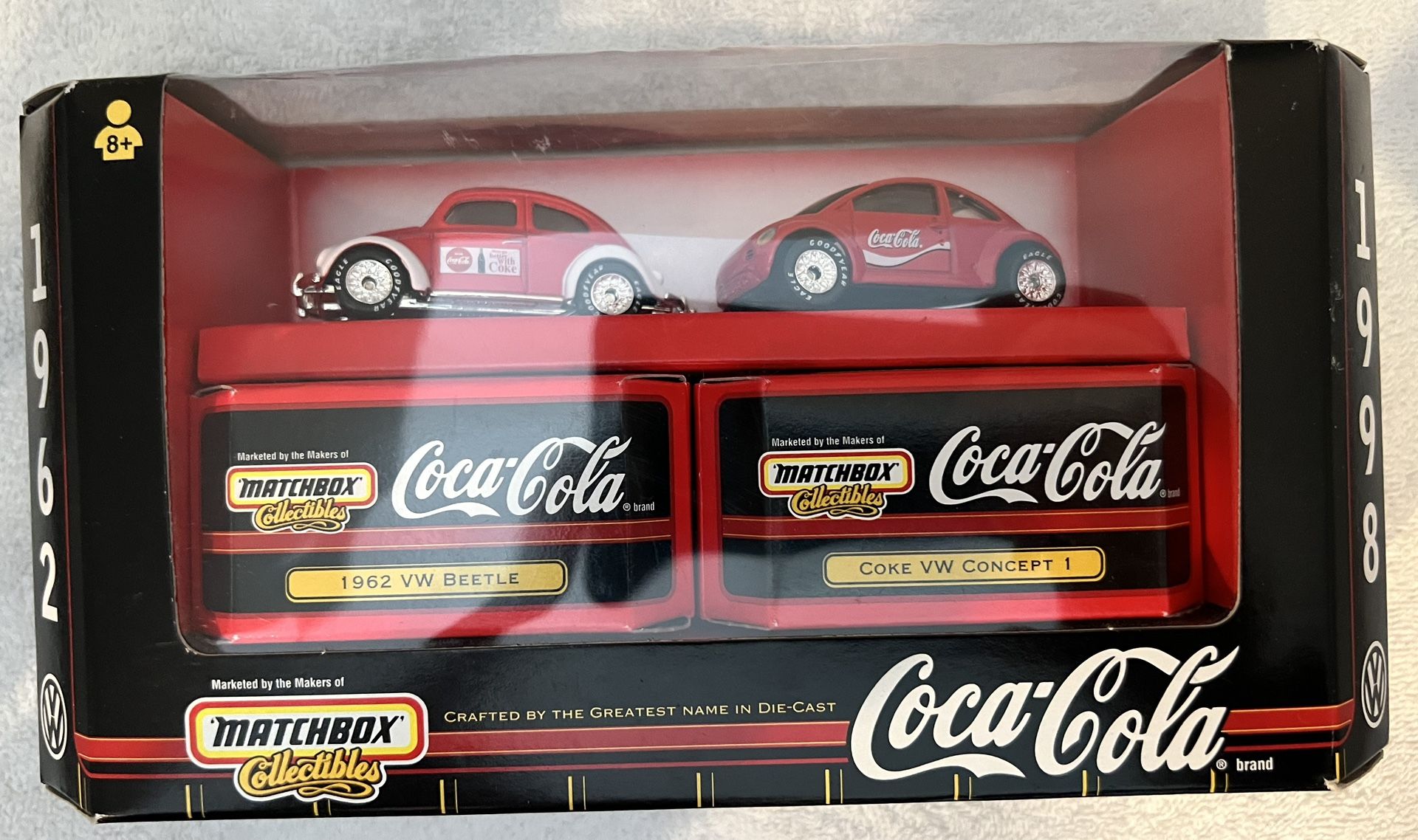 Matchbox Collectibles Coca-Cola 1962/1998 VW Beetle 1:64 Set