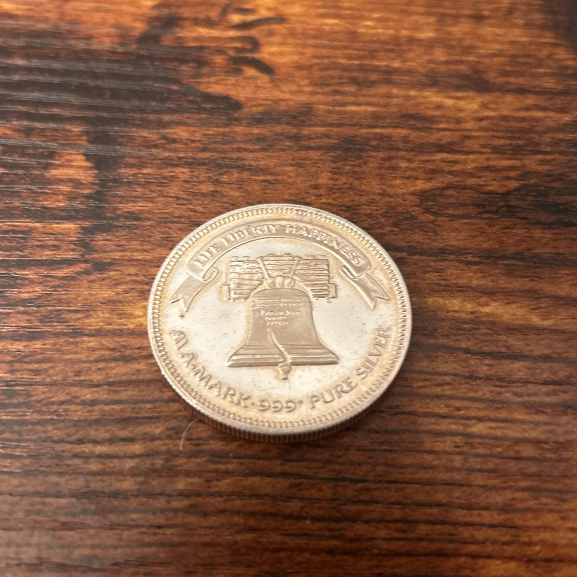 1986 A-MARK 1 TROY OUNCE .999 SILVER