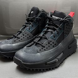 Adidas Pharrell x Hu NMD_S1 Ryat Core Black Man Size 7 Women Size 8