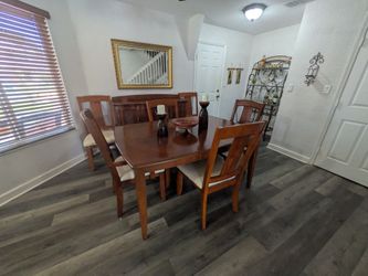 Dining Room Set with Table, 6 Chairs, Buffet and Extension