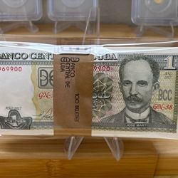 Full Pack 100 Bank note of Cuba