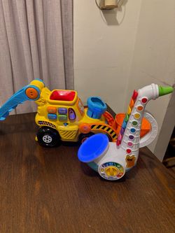 VTech Kids Toy Bundle – Crane Truck & Saxophone