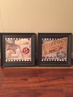 2 15"x15" framed prints