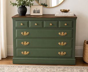 Refinished Vintage Kling Colonial Solid Wood Dresser
