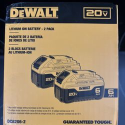 Dewalt Brand New Factory Sealed 20Volt Batteries (2) 