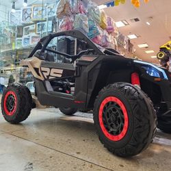 Canam maverick can-am 24v , 4x4 , A control remoto, pantalla para videos , asientos de piel , llantas de goma , luces led , amortiguadres , Bluetooth 