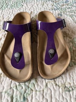 Birkenstock Gizeh sandals, Purple, never worn