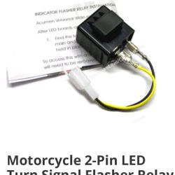 Motorcycle 2-Pin LED Turn Signal Flasher Relay