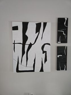 Black and white modern art