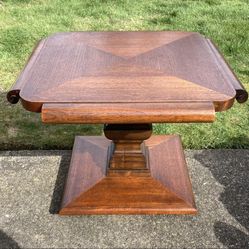 Mid century Thomasville Square Wood End Table French
