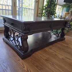 Solid Heavy Wood Coffee Table