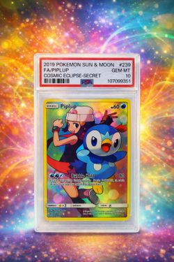 PSAa 10 Piplup Secret Cosmic Eclipse
