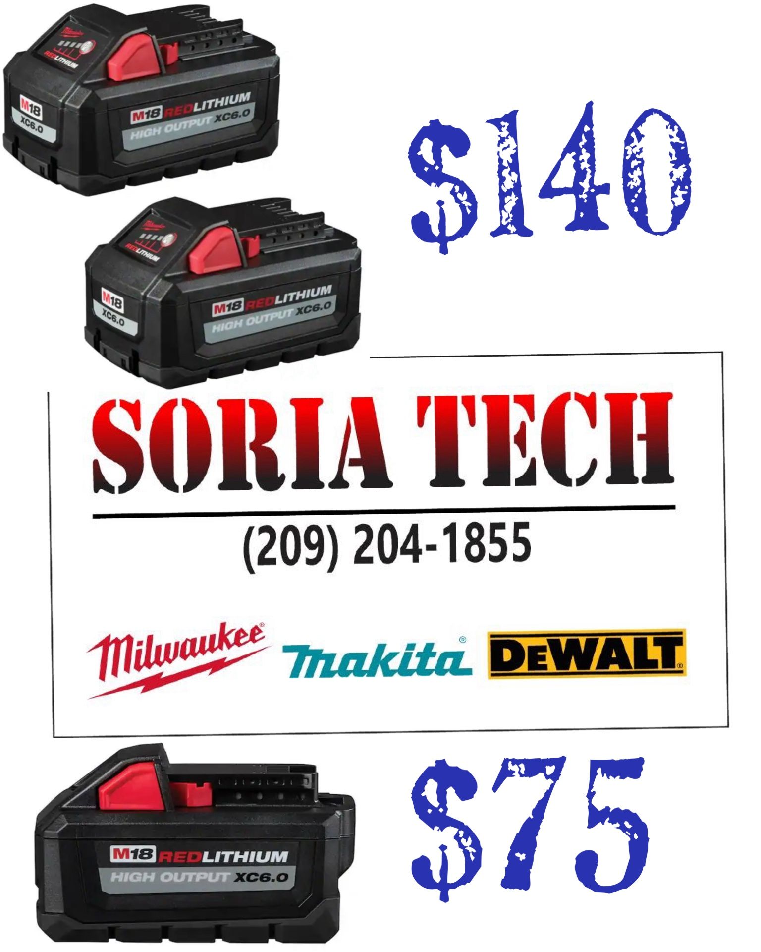 Milwaukee 6.0 High Output Batteries