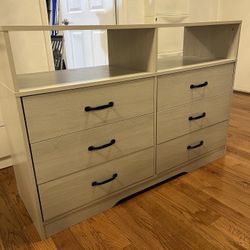 6 Draw Beige Dresser 