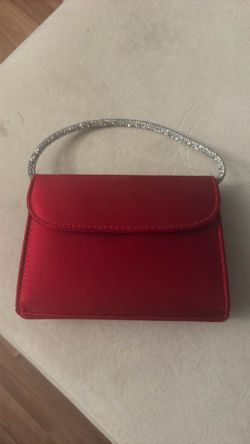 Red rhinestone clutch purse