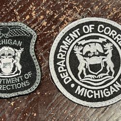 MI MDOC Michigan Department of Corrections Patch (3in Diameter) set of 2 Prison 