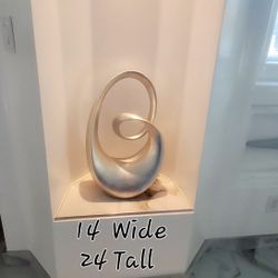 Swirl Sculture 22" Tall Plaster Conduction