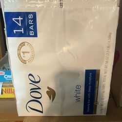 14 bars New, never opened Dove White soap. 