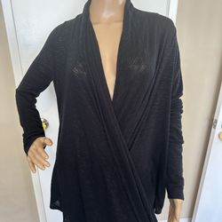 Women’s Black DKNY Sweater Cardigan Size Large 