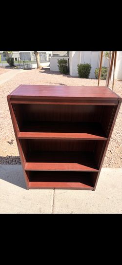 Dark Wood 3 Shelf Bookcase Storage Organizer