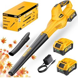 Alloyman 40V Max Cordless Leaf Blower, 130CFM150MPH Electric Leaf Blowers, with 2 * 2.6AH Batteries & Fast Charger, 3 Speed Mode Lightweight Powered L