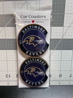 Baltimore Ravens Handmade Car Coasters Set of 2