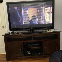 55 Inch LG Tv With Entertainment Center