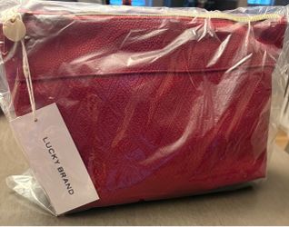Lucky Brand Red Cosmetic Bag