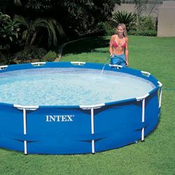 12ft x 30in Swimming Pool Metal Frame Intex - New In Box / Nuevas En Caja - 