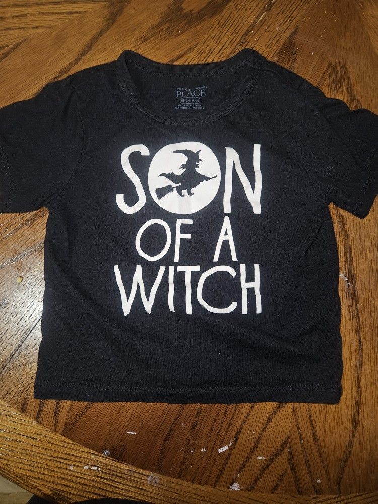 Size 2t Halloween Shirt 'Son Of A Witch'
