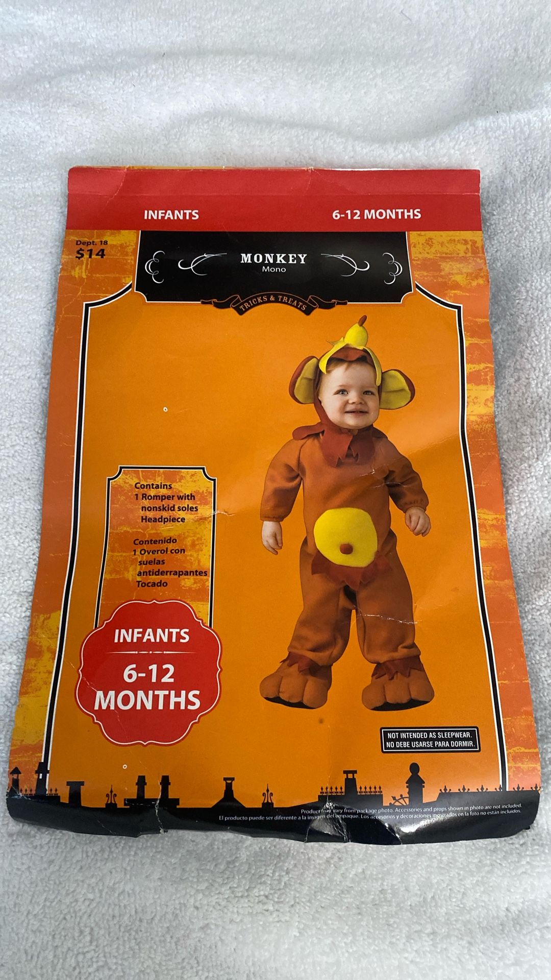 Monkey Size Infants 6-12 Months