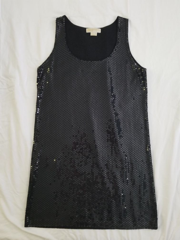 Michael Kors A line Black Sequin Dress