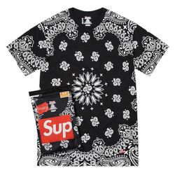 SUPREME / HANES BANDANA TEES 2 PACK SIZE X-LARGE 