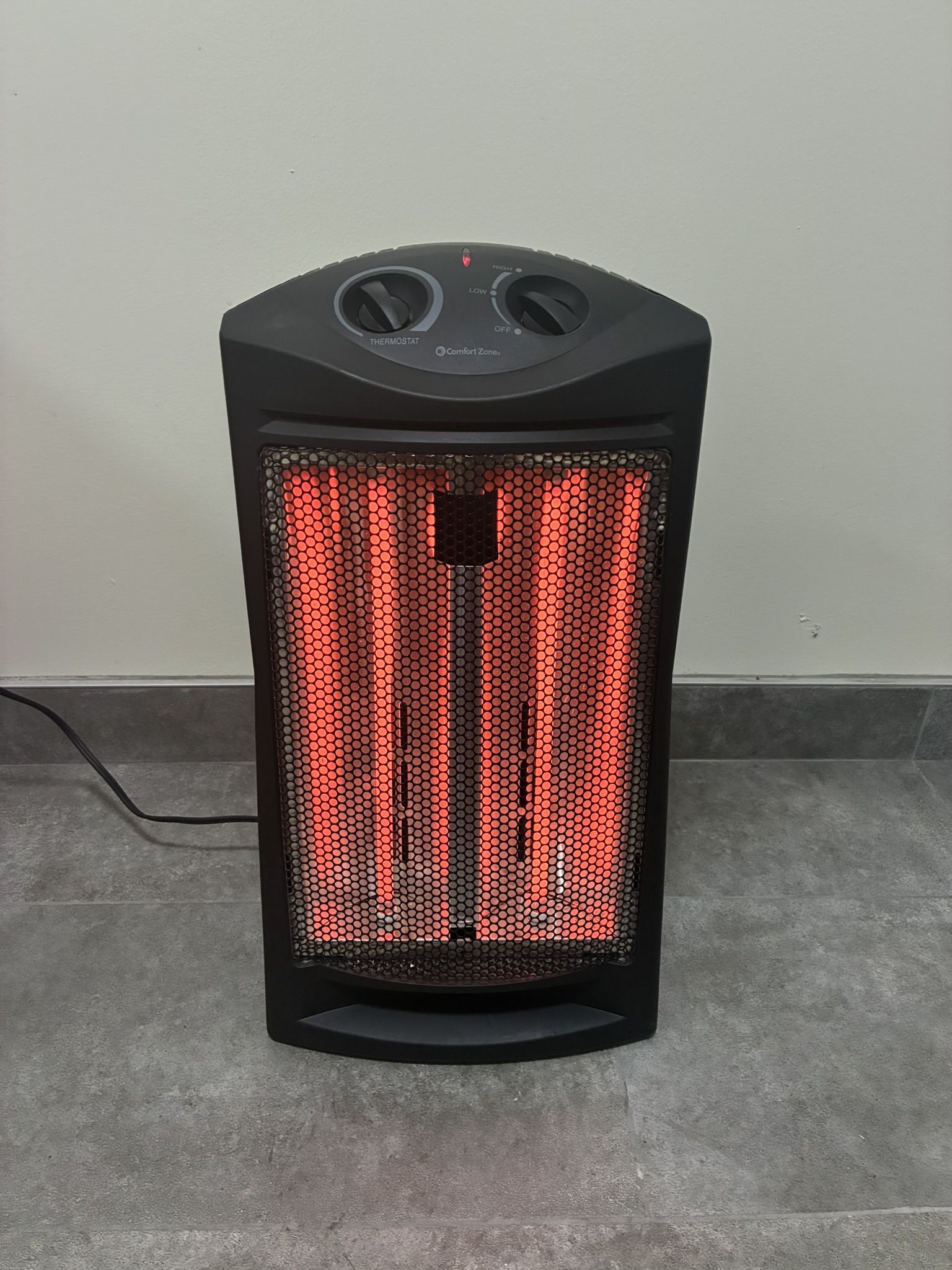 comfort zone quartz tower space heater