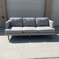 *Free Delivery* Modern Gray West Elm Couch Sofa 3 Seater