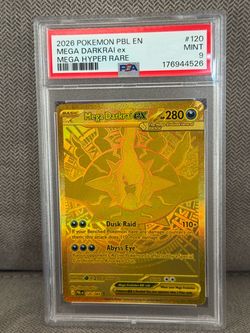 PSA 9 Mega Darkrai ex Mega Hyper Rare #120 Pokemon PBL