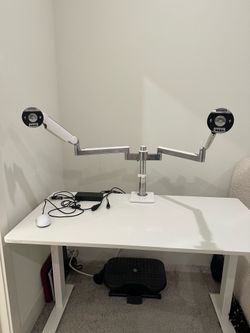 Dual monitor mount arms (Human Scale) - great condition