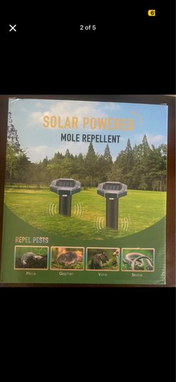 Mole repellent solar powered