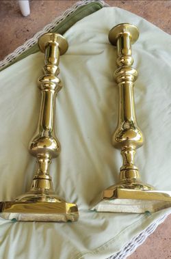 Vtg. Brass Holloware Candle holders