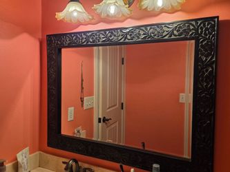Mirror and light fixtures