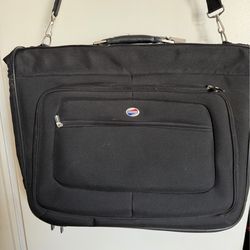American Tourister Hanging Multi Section Black Heavy Duty Garment Travel Luggage Bag