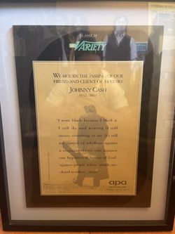Johnny Cash Rare Plaque