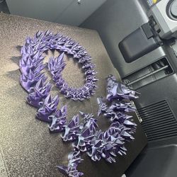 3D Printed Articulated Crystal Dragon – Large Desk Display