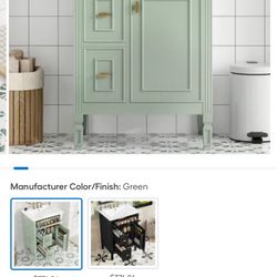 ModernLuxe 24-Inch Bathroom Vanity with Sink Solid Wood and MDF Cabinet with One Flip Drawer Two Standard Drawers and Adjustable Shelf Freestanding Gr