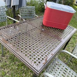 Patio Chair And Table 