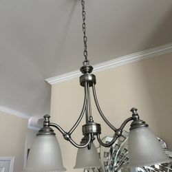 3 Siver Chandeliers