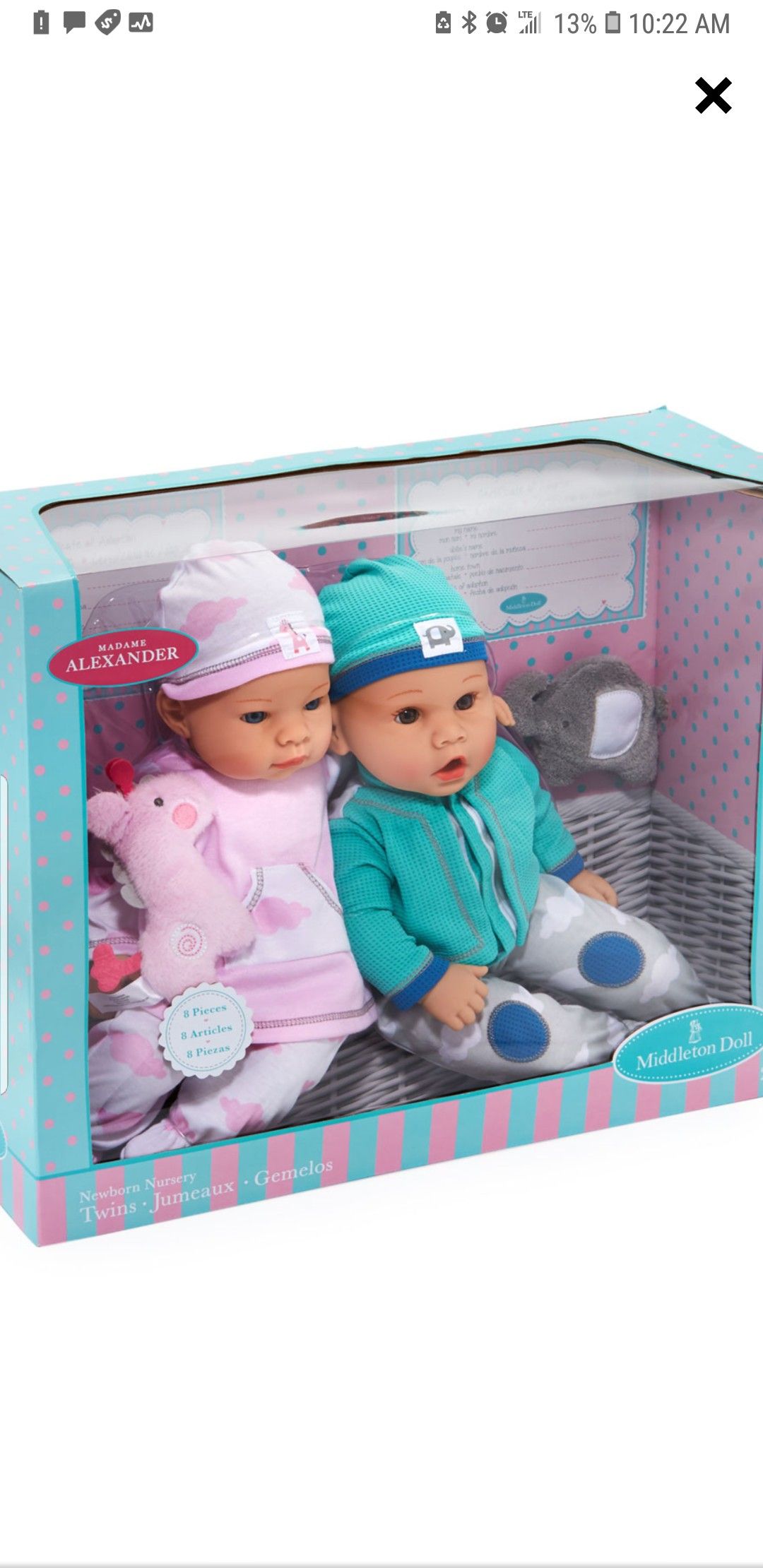 Madame Alexander twin baby dolls