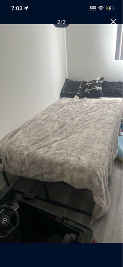 Twin size bed comes with mattress and bed frame