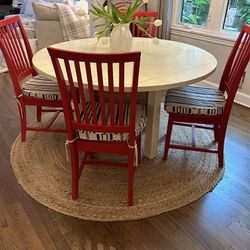 Dining Table & 6 Solid Wood Chairs