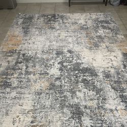 Abstract Style 9x12 Washable Area Rug 